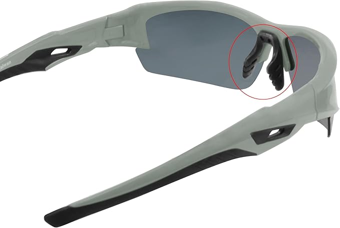 Sports Sunglasses for Men and Women, Adjustable Nose Pads, TR90 Frame, UV Protection, for Golfing, Running, Cycling