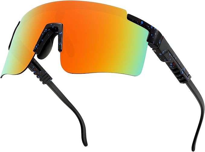 MALIDAK Sports Sunglasses for Mens Women Youth Baseball Sunglasses UV400 Protection Men Cycling Glasses