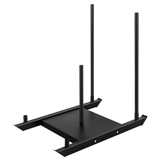 Weighted Training Pull Sled Fit for 1-2 Inch Plates, Sled Workout Equipment, Sport Power Sled for Athletic Exercise and Speed Improvement,500LB