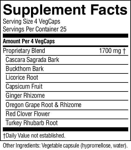 Nature's Sunshine Lower Bowel Stimulator - Helps Relieve Constipation - Cleanse & Detox Your Colon with Natural Herbal Ingredients - 25 Servings - 100 Vegcaps