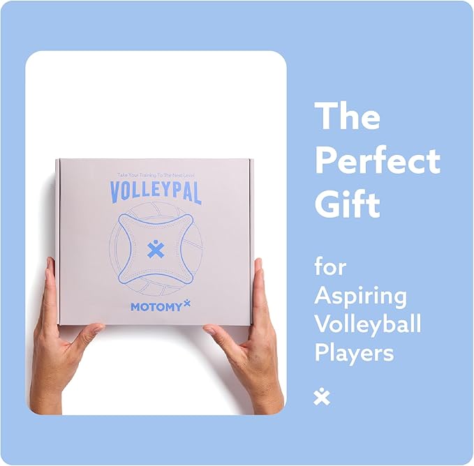 MOTOMY™ Volleyball Training Equipment Aid ‘VolleyPal’ – Solo Rebounder Trainer for Serve, Spike, Set & Pass; Indoor and Outdoor Practice Gear Gifts for Beginners & Experts