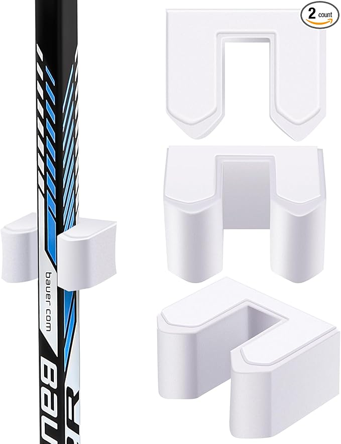 Yousoontic Hockey Stick Holder Wall Mount, 1-6 Stick Capacity, Ice and Field Hockey Organizer (Decor & Storage 2-in-1) for Home Garage Room Office Sports Decoration