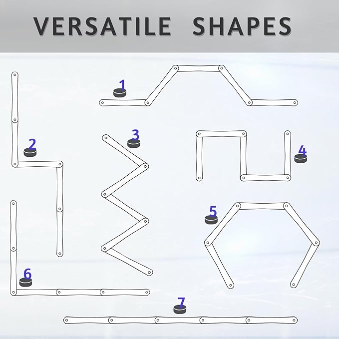 Lightweight Hockey Stick Handling Training Equipment for Enhanced Handling, for Puck Control - Solid, Portable, Durable and Multi-Angle Adjustable, Black