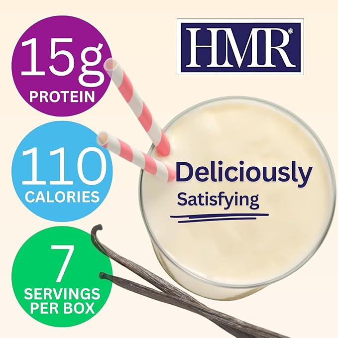 HMR 70 Plus Vanilla/Chocolate Shake & Pudding Mix | Meal Replacement Powder | Lactose-Free | 15g Protein | Easy to Make | Low Calorie | 7 Servings Per Box