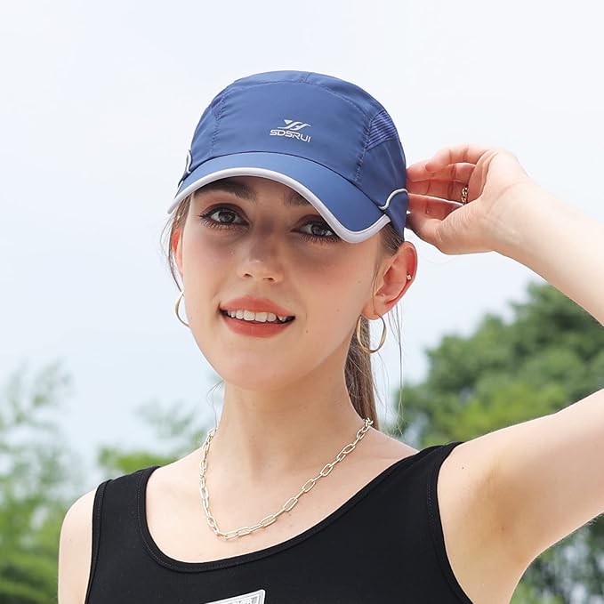 Running Hat Mesh Sports Cap Lightweight Quick Drying Runner Cap for Men Women
