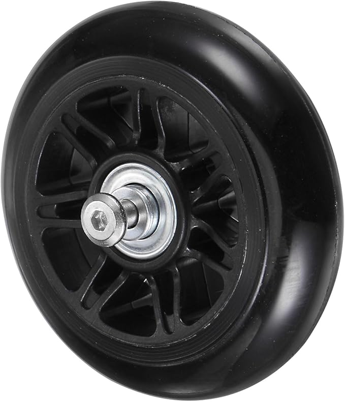 uxcell Replacement Luggage Wheels 90x24mm Suitcase Wheel Repair Kits Include 2 PU Bearing Wheels & Washers, Wrenches & Axle Screw for Trolley Bag, Inline Skate and Caster Board