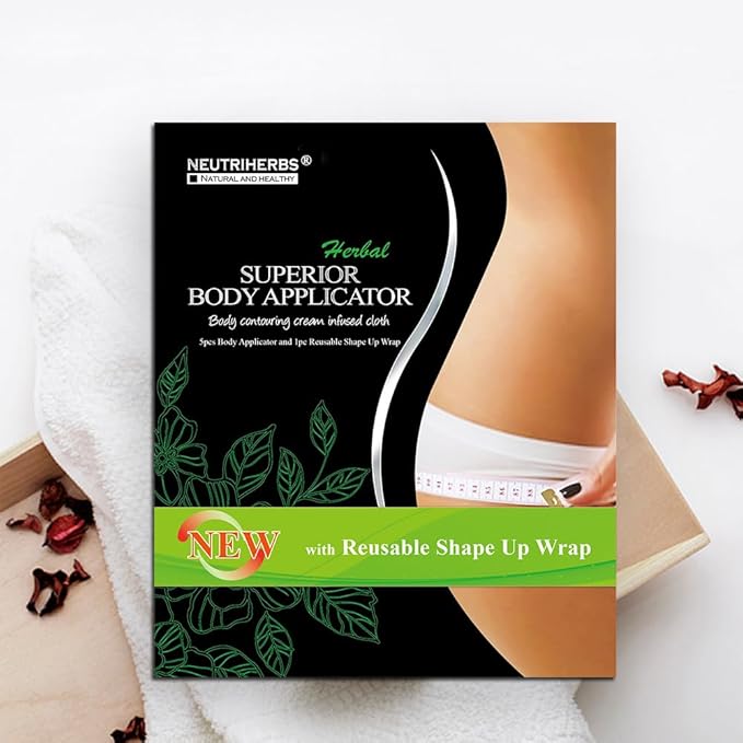 Neutriherbs Body Applicator with Wrap, Effective Nature Formula to Shape, Tone, Firm Body, Works for Belly, Stomach,Legs,Arms,Buttocks (5pcs)