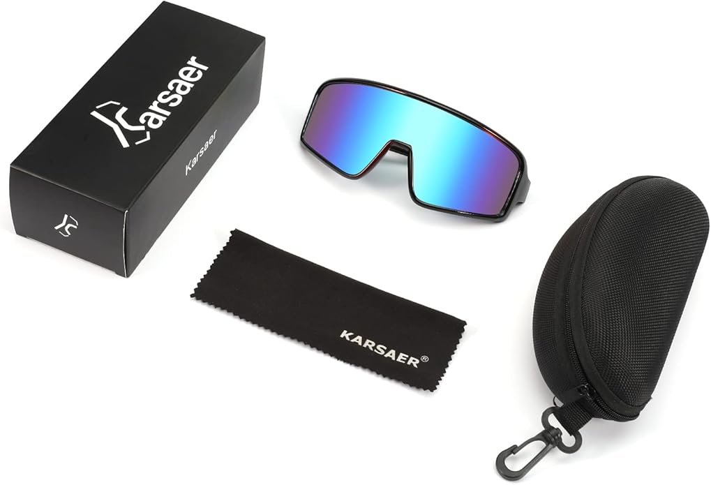 Karsaer Vision Sports Sunglasses Cycling Glasses Baseball Softball Sunglasses Unisex for Adult Youth Kids Boys Girls 8-16