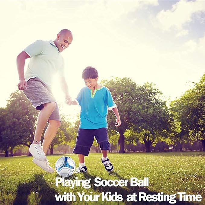 SHOKE Soccer Ball Size 5 Official Size Soccer Ball Thermal Bonded Training Slip Resistant