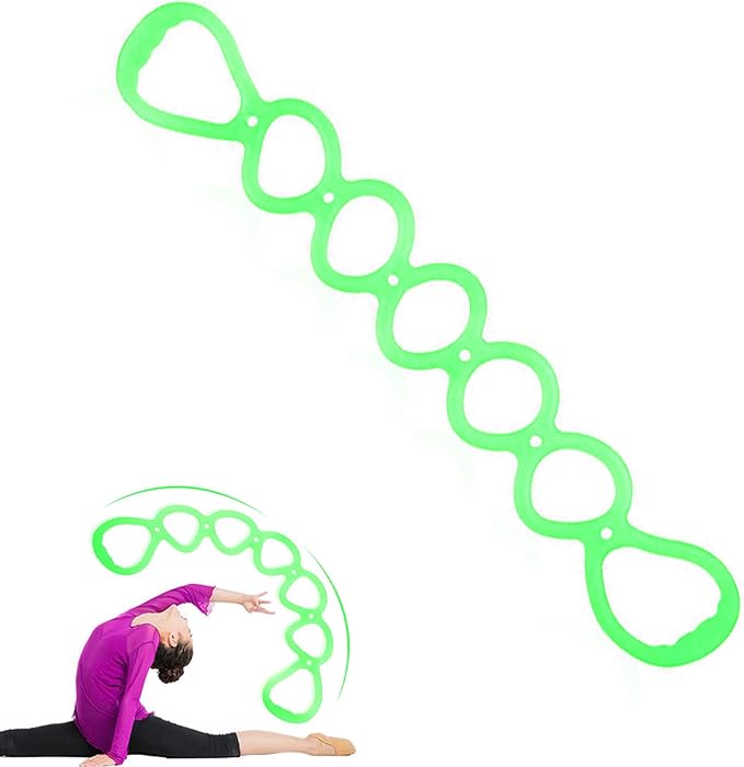 7 Ring Stretch Resistance Exercise Band, BetterJonny Workout Bands Yoga Stretching,Foot, Leg and Arm Exerciser for Home or Fitness Center Workout Walking Exercise