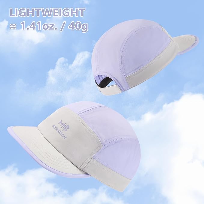BASSDASH Ultralight UPF 50+ Soft Baseball Caps Unstructured Quick Dry Folding Hat Adjustable for Men Woman Outdoor Activities