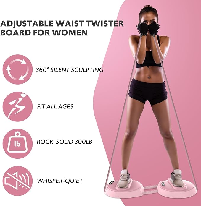 Waist Twisting Machine with Counter, Adjustable Waist Twister Board for Women Belly Fat, Twist Board for Exercise, Ab Twister Board Twist Exercise Machine