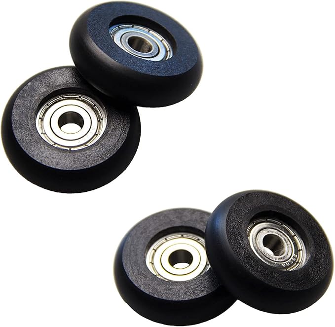Total Gym Replacement Set Wheels/Rollers for Models 2000, 3000, and More -Black (4 Pack)