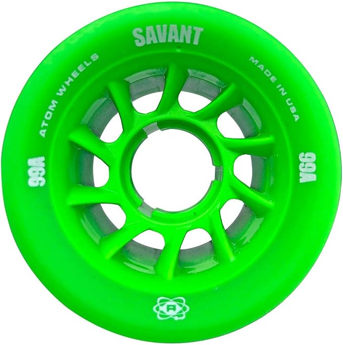 Atom Quad Wheels - Savant (62mmx40mm, Black (95A), 4pk)