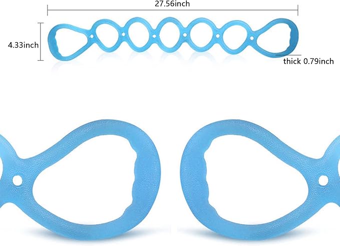 7 Ring Stretch Resistance Exercise Band, BetterJonny Workout Bands Yoga Stretching,Foot, Leg and Arm Exerciser for Home or Fitness Center Workout Walking Exercise