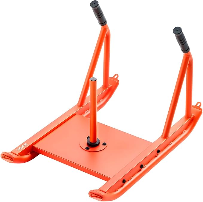 VEVOR Weight Sled, Steel Power Sled, Fitness Strength Training Sleds for Athletic Exercise Speed Improvement, Workout Fitness Equipment with Handle, Compatible with 1/2 in Weight Plates, Orange