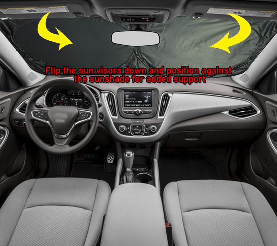 Gven Windshield Sun Shade Truck 2025 Car Accessories for F150 Windshield Cover Sun Shade Automotive Interior Sun Protection Front Window Sun Visor Protector Blocks UV Women Girl Car Decor(Pink, XL)