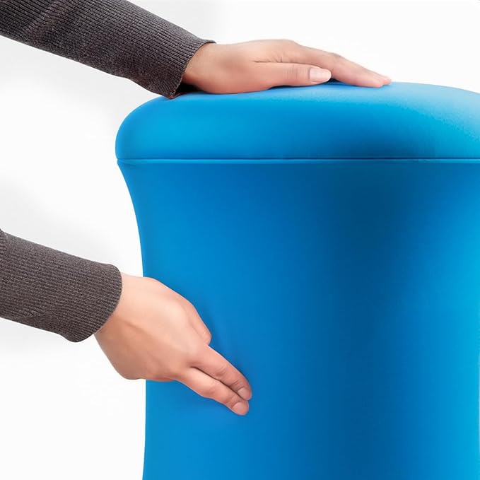 ADHD Wobble Stool, Yoga Ball Chair, Ergonomic Active Sitting Stool for Adults,Kids, Improves Focus, Posture Balance Adjustable Height, Non-Slip Base for Home, School, Exercise, Yoga (Blue)