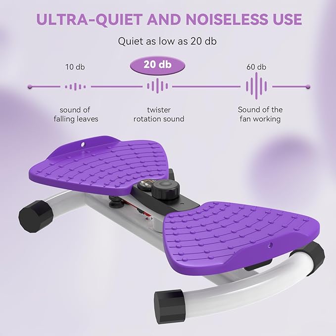 renZEC Waist Twister Machine, Adjustable Exercise Twist Board for Women Men, Noiseless Ab Twister for Home Gym Equipment, 330 lbs Capacity | Track Time, Reps, Calories with Digital Display
