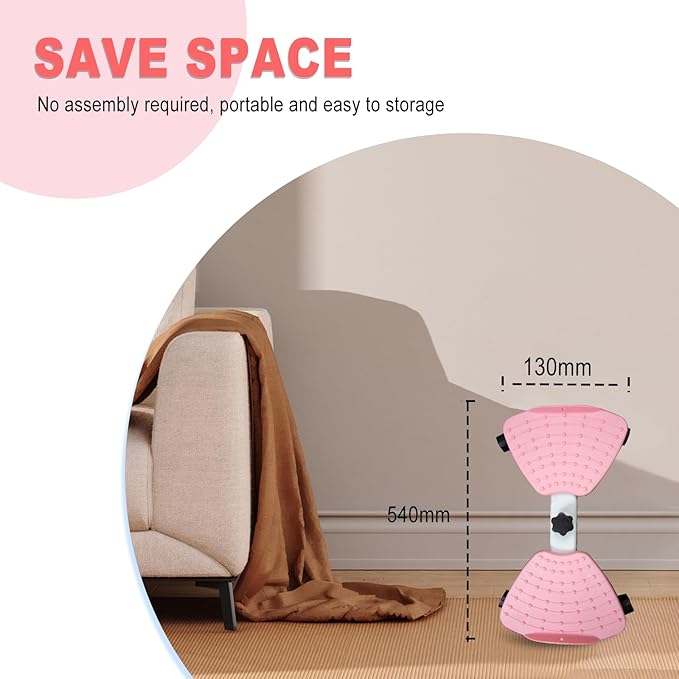 HOTSWEAT Waist Twister, Exercise Twist Boards Twisting Waist Machine for Women Belly Fat, Noiseless Ab Twister Machine with Resistance Bands, Waist Sculptor for Home Gym