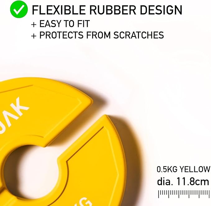 Micro Plates. 0.5 KG Weight Plate, x4 Pieces, Fractional Weight Plates, Dumbell Weights, Kettlebell weights Training.