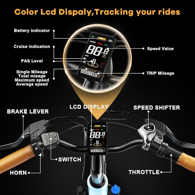 ๐๐๐๐๐ Peak Electric Bike for Adults,up ๐๐ Miles Removable Battery Ebike, 26" UL Certified Electric Mountain E Bike,Adult Electric Bicycles for Commute Beach Snow