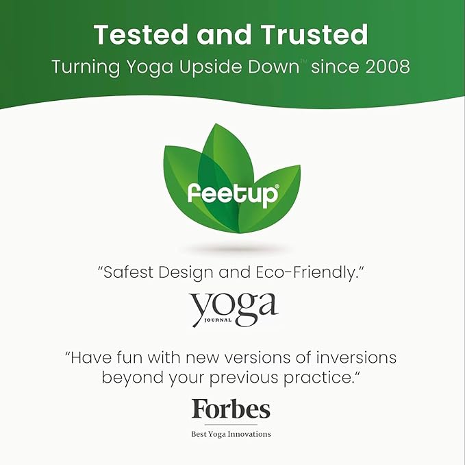 FeetUp - The Original Yoga Headstand Bench, Vegan Handstand Trainer Bench and Stand, Strength Training Inversion Equipment for Relaxation and Strength, Includes App & Starter Kit, #1 Worldwide