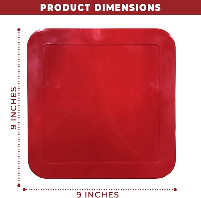 9 Inch Square Poly Vinyl Spot Markers – Training Drills with School Gyms, Sports Teams, Track and Field, Basketball, Football, Soccer, Baseball, Preschool, Kindergarten – Set of 12