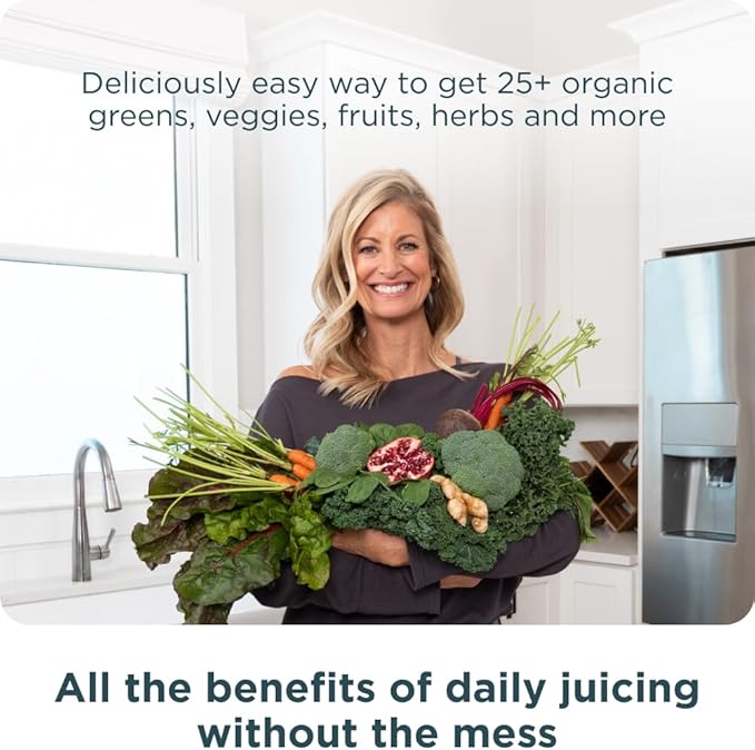 Ancient Nutrition SuperGreens Powder with Probiotics, Organic Mango Flavor Greens, Made from Real Fruits, Vegetables and Herbs, Digestive and Energy Support, 25 Servings, 6.8oz