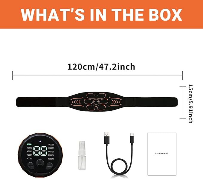 Ab Stimulator Muscle Toner, Abs Stimulator Machine Workout Equipment for Men Women Abdomen Home Office Exercise