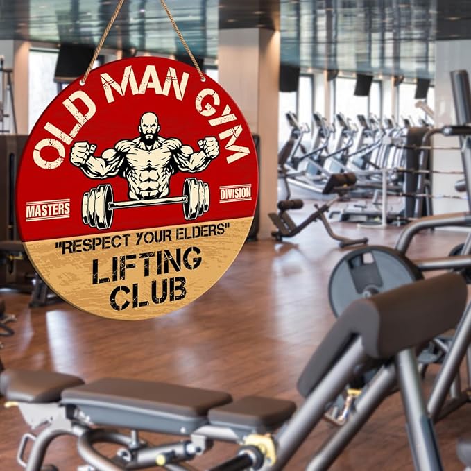 HSNBT Gym Signs Wall Decor, Home Gym Motivational Wall Decor Weightlifting Gym Hanging Signs Decorations for Fitness Workout Room Gift for Man Gym Enthusiast, Lifting Club
