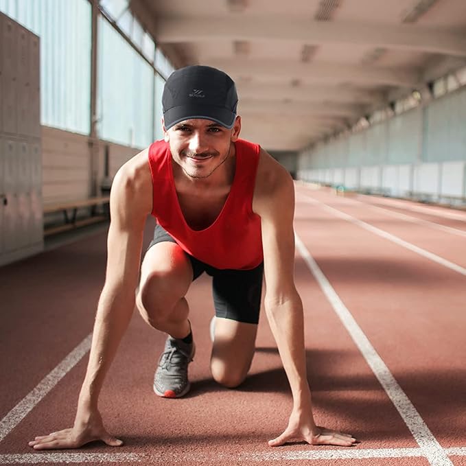 Running Hat Mesh Sports Cap Lightweight Quick Drying Runner Cap for Men Women