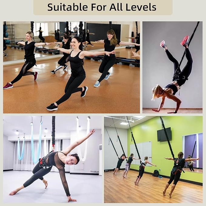 Bungee Fitness Set, Heavy Resistance Band Set, Professional 4D Yoga Bungee Rope Workout Equipment W/6 Sizes, for Home Gym Training & Fitness(Not for Extreme Sports)