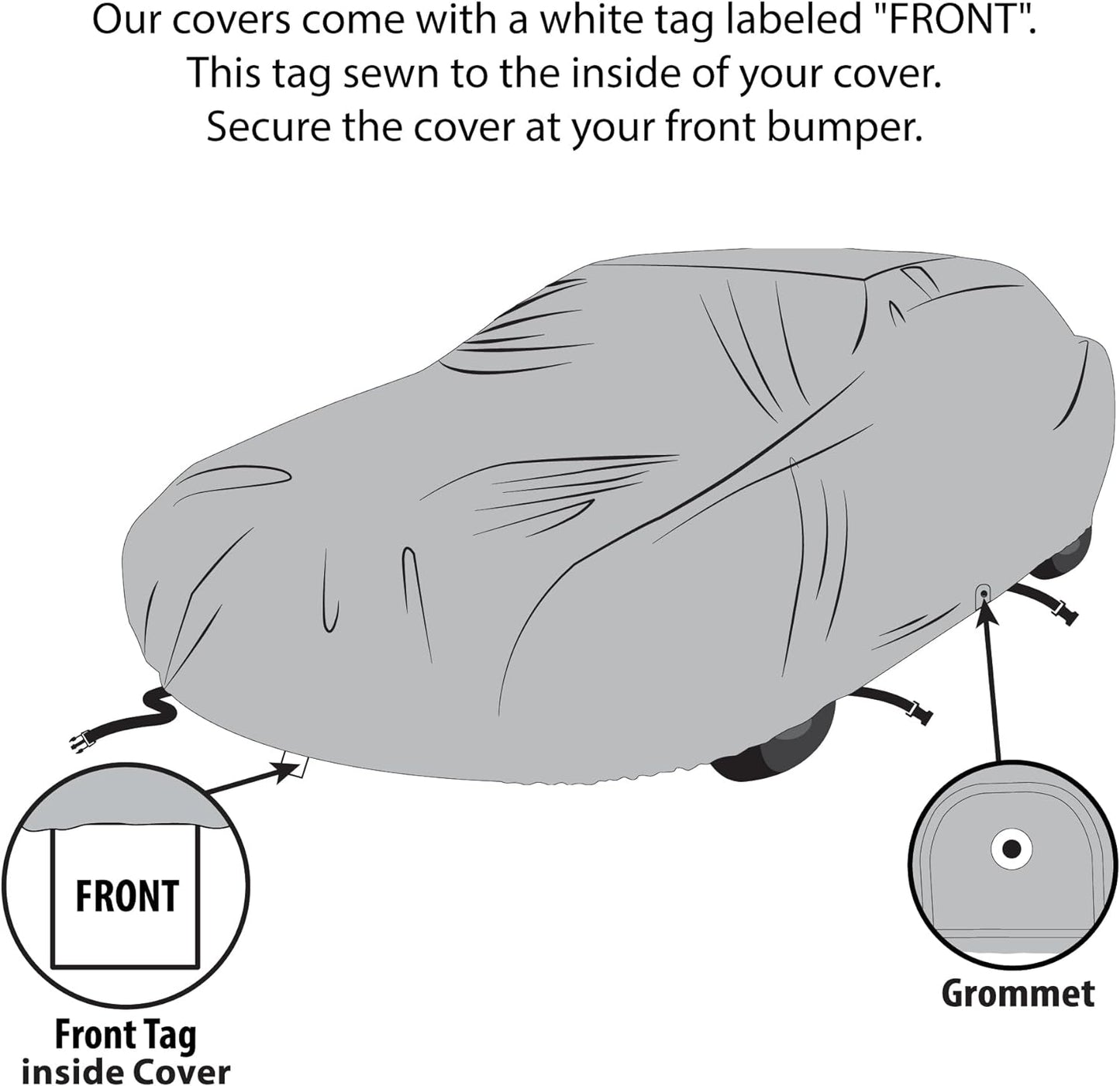 USCarCover 5 Layer All Weather Protection, Breathable Car Cover for Jeep TJ 1997-2006 SUV 2-Door Pollution, Dust, Sun, Snow, Rain