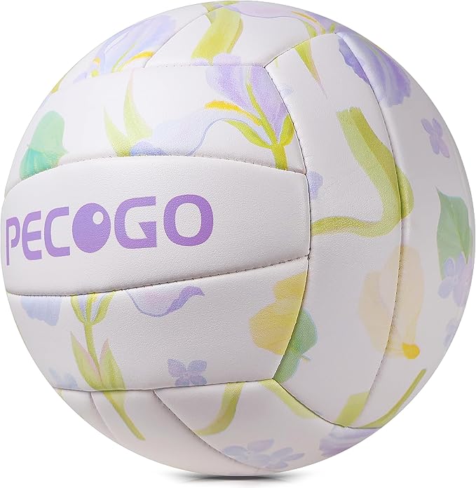 Volleyball Size 5 PU Leather Soft Indoor Outdoor Volleyballs Sports Training Game Play Ball for Beginner, Teenager, Adult, 8.2