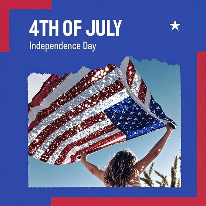 Patriotic Red White and Blue Glitter Stick, 4th of July Outfits for Body & Hair, Women Kids Fourth of July Accessories, Face Hair Glitter for Independence Day, Memorial Day, Veterans Day