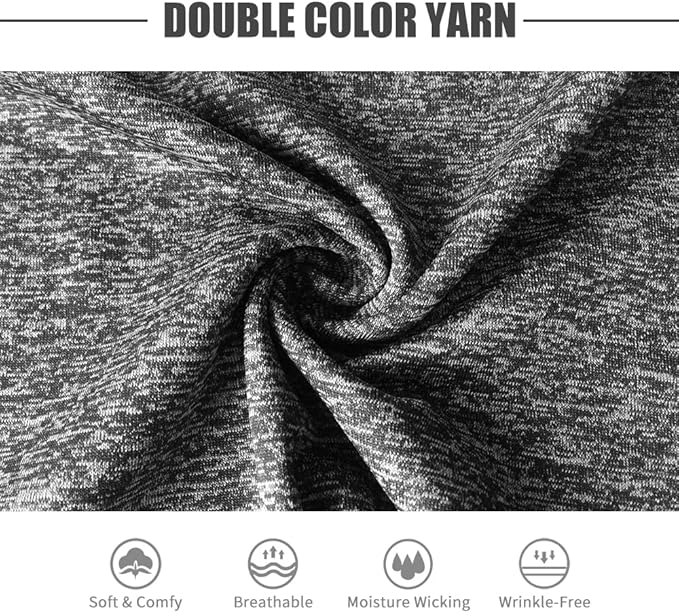 Zengjo Athletic Shirts for Men Short Sleeve Quick Dry Workout Running Gym Sport Exercise Tee Moisture Wicking