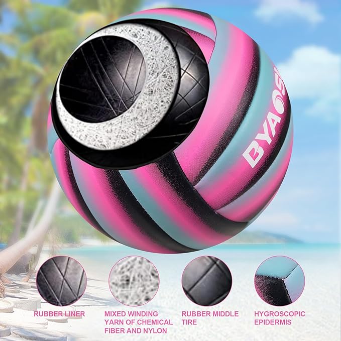 Soft Official Volleyball for Indoor Outdoor Beach, Size 5 Training Volleyball for Beginner Teenager Adult…