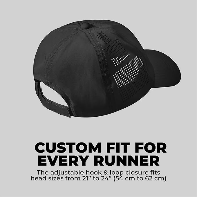 Tough Headwear Baseball Running Cap - Lightweight Quick-Drying Athletic Hat for Men & Women - Sweat-Wicking