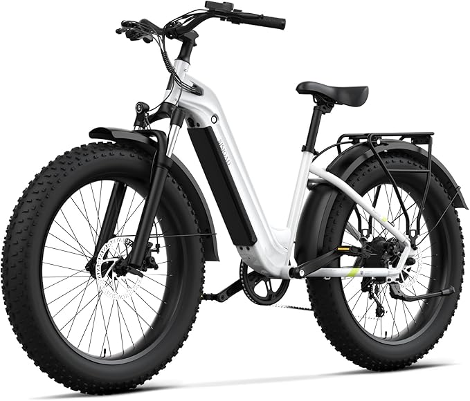 SISIGAD Electric Bike for Adults, 1500w | 50Miles | 32Mph Electric Mountain Bike - 48V 15Ah Removable Built-in Battery, 26" Fat Tire Dirt Ebike - 7Speed Shock Absorber E-MTB UL2849 Tested for Commute