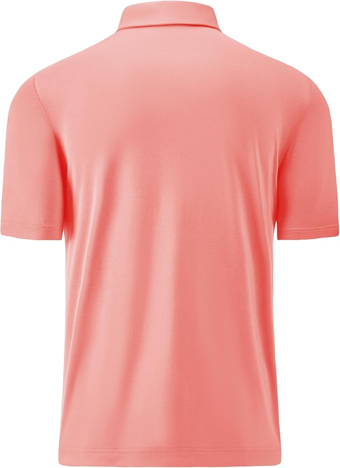 Mens Polo Shirts Short Casual Solid Stylish Dry Fit Performance Designed Collared Golf Polo Shirts for Men