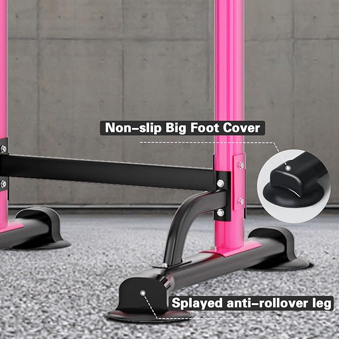 soges Power Tower Pull Up Bar Station, Free Standing Pull Up Rack Dip Station for Home Gym, Height Adjustable Home Strength Training Fitness Workout Equipment