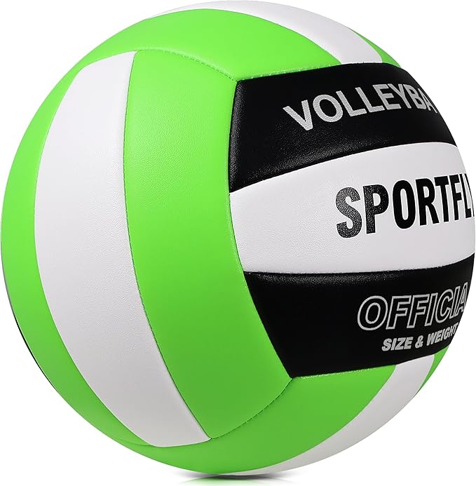 Official Size 5 Volleyball, Soft Indoor Outdoor Volleyball for Game Gym Training Beach Play, 2 Pcs Per Pack with Pump Kit