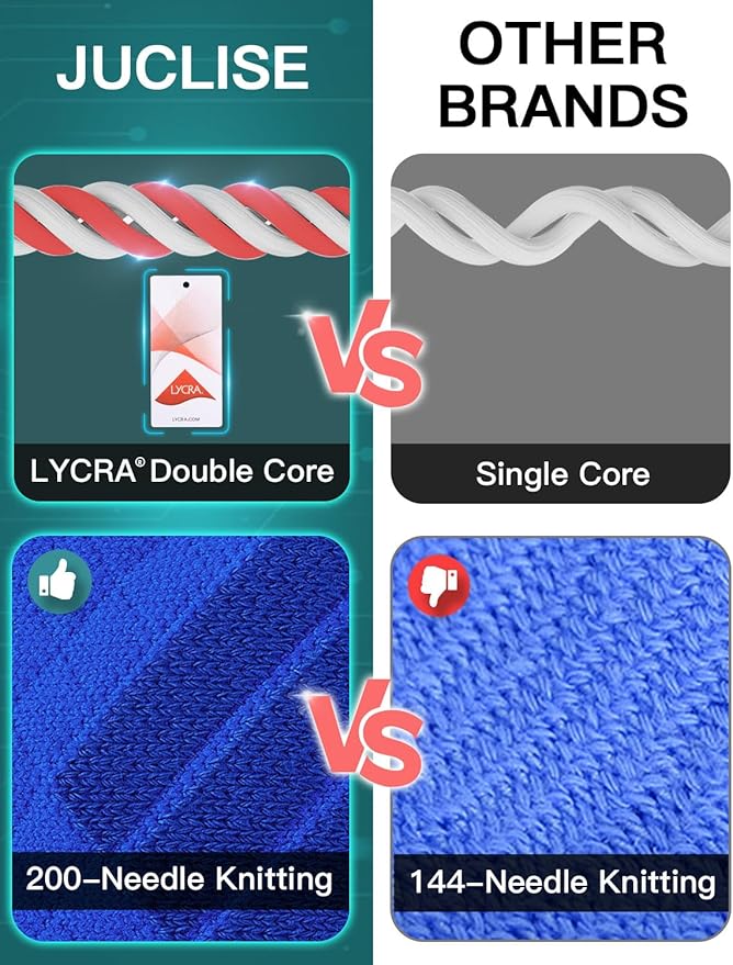 Mens Bamboo Viscose Coolmax Crew Compression Running Socks Athletic Hiking Workout Moisture Wicking Anti-Blister