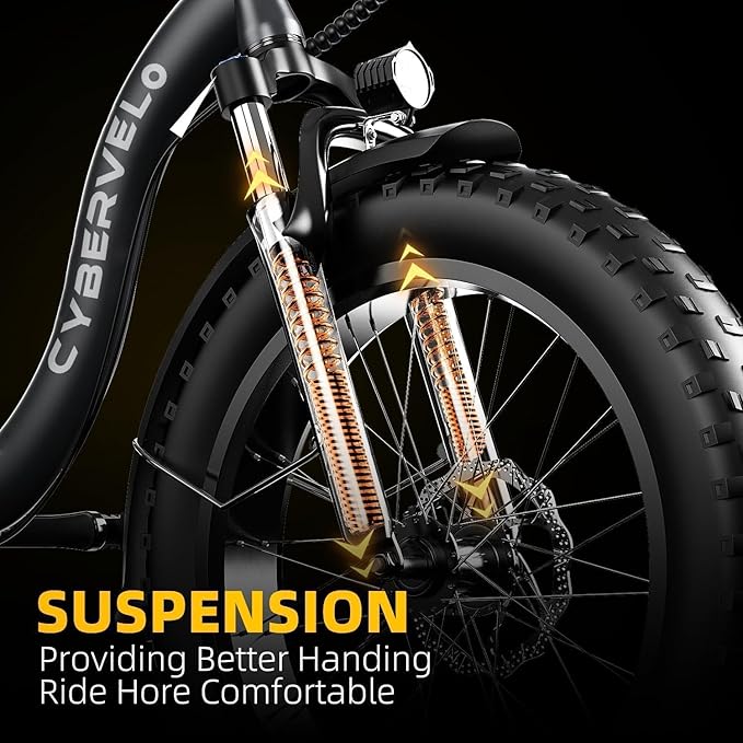 DriftGod Folding Electric Bike for Adults β 1000W Motor, 20"x3" Fat Tire, 48V Removable Battery, All-Terrain E-Bike with 7-Speed, Front Suspension β Powerful Foldable Ebike for Commuter