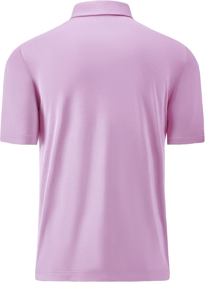 Mens Polo Shirts Short Casual Solid Stylish Dry Fit Performance Designed Collared Golf Polo Shirts for Men
