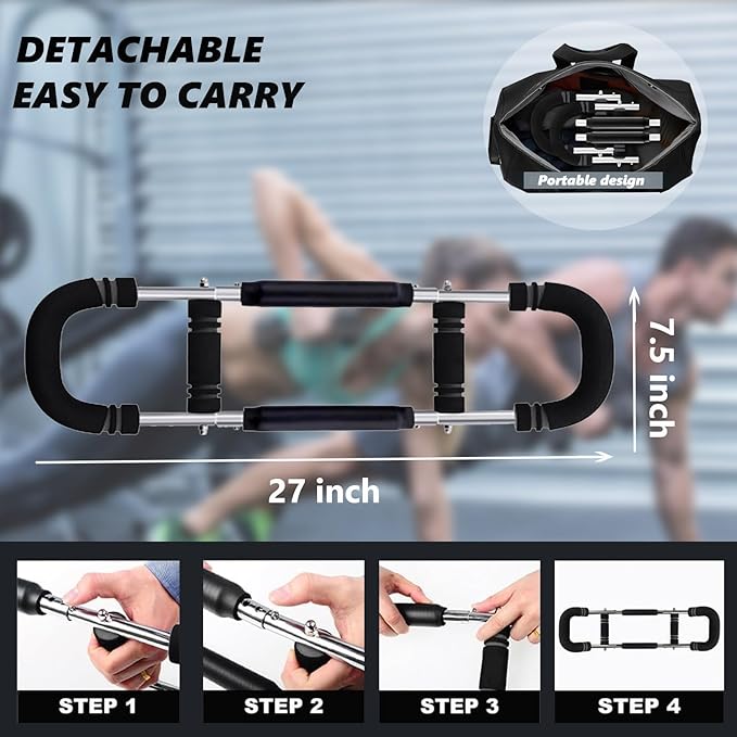 NOAOVO Twister Arm Trainer, Adjustable Resistance Twister Arm Exerciser Chest Exerciser for Men, Portable Chest Workout Equipment Arm Trainer for Men