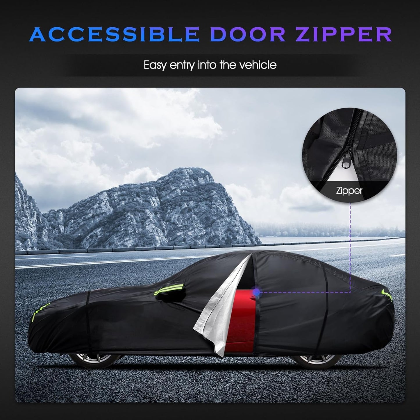 Car Cover Custom Fit for Mazda Miata MX-5 1989-2025,6 Layers Truck Cover Waterproof All Weather for Automobiles,Outdoor Full Exterior Cover,Rain, Sun, Wind Protection,Black