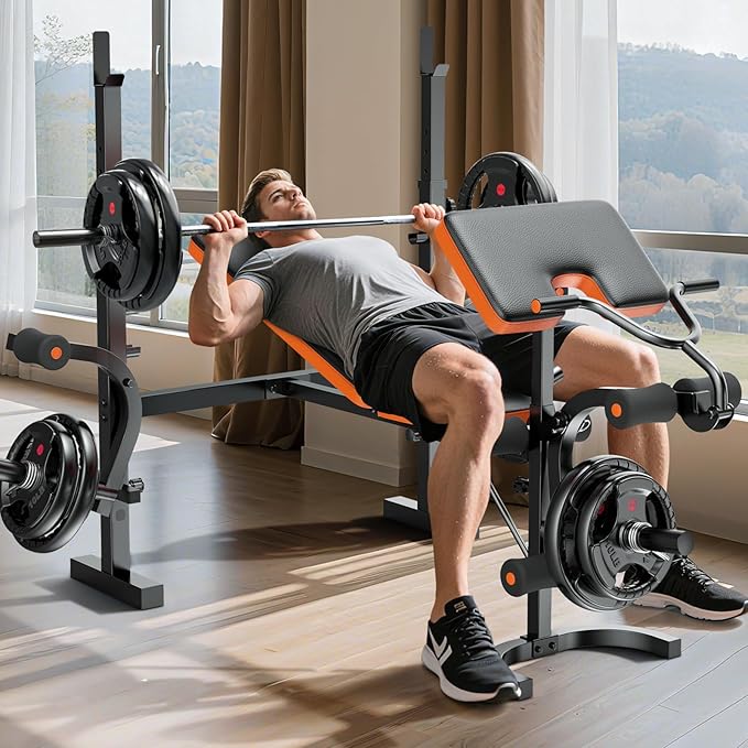 XDDIAS Rubber Weight Plates for Barbell, 2-Inch Olympic Grip Plate for Strength Training, Weightlifting and Bodybuilding in Home & Gym, Solid Cast Iron Weight Plates Pair and Sets