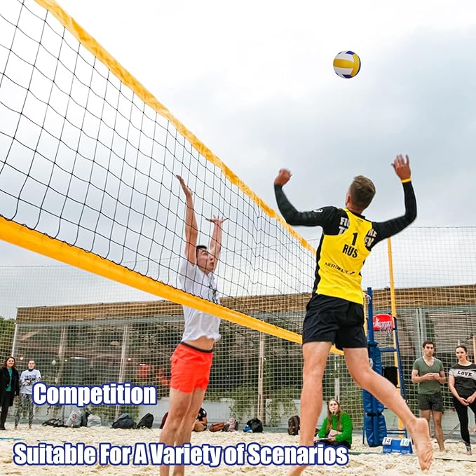 Magicorange Volleyball, 6 Pack Official Size 5 Volleyballs- PU Leather Indoor Outdoor Soft Touch Recreational Volleyballs for Beach Play, Game,Gym,Training -Includes Ball Pump